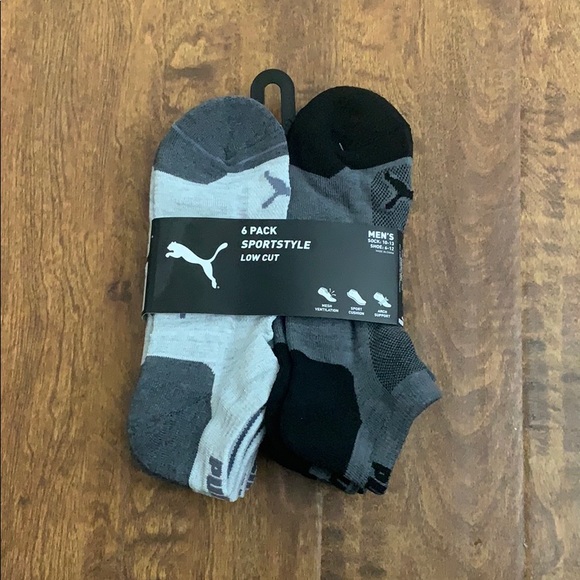 Puma Underwear & Socks Puma Mens Sportstyle Low Cut Socks 6 Pack